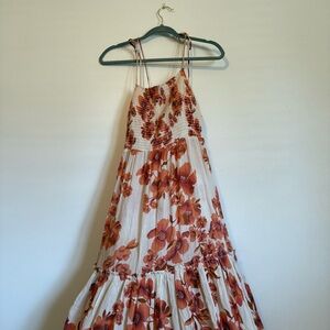 Free people floral maxi dress xs